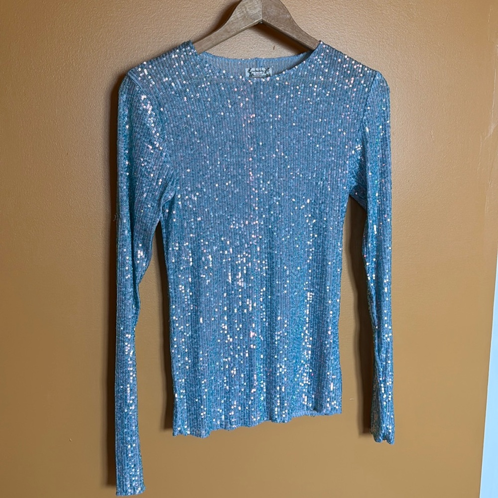 Intimately by Free People Gold Rush Sequins Top, Size XSmall